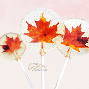 Fall Leaf Lollipops - Caramel Flavor - Set of 6