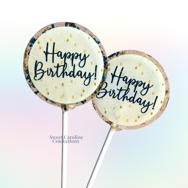 00516 happy birthday - Sweet Caroline Confections | The Original Sparkle Lollipops