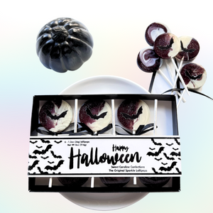 OO417 BOX WITH BAT LOLLIPOPS - Sweet Caroline Confections | The Original Sparkle Lollipops