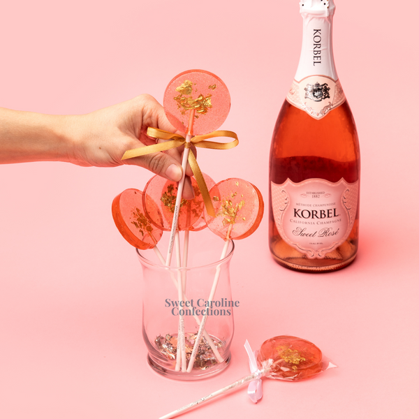 00305 ROSÉ WINE - Sweet Caroline Confections | The Original Sparkle Lollipops