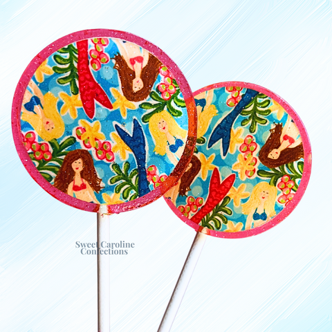 00495 MERMAID COLLAGE - Sweet Caroline Confections | The Original Sparkle Lollipops