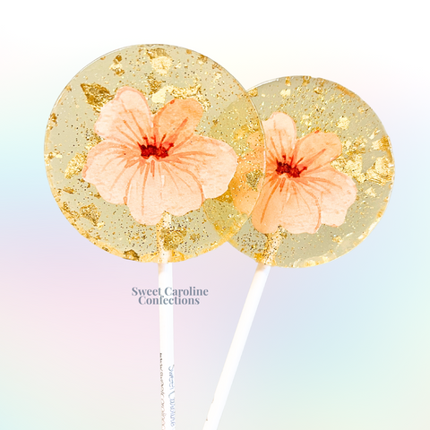 00479 BLUSH FLOWER - Sweet Caroline Confections | The Original Sparkle Lollipops