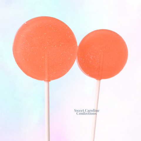 00346 PEACH CANDY - Sweet Caroline Confections | The Original Sparkle Lollipops