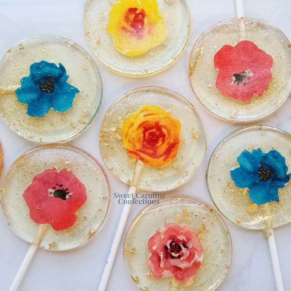 00485 MEXICAN FLOWERS - Sweet Caroline Confections | The Original Sparkle Lollipops