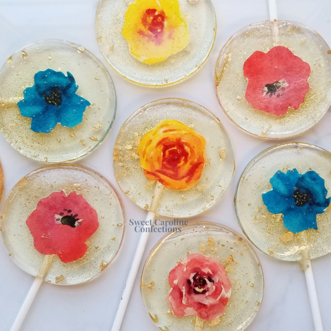 00485 MEXICAN FLOWERS - Sweet Caroline Confections | The Original Sparkle Lollipops