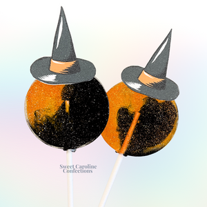 00416 WITCH WITH HAT - Sweet Caroline Confections | The Original Sparkle Lollipops