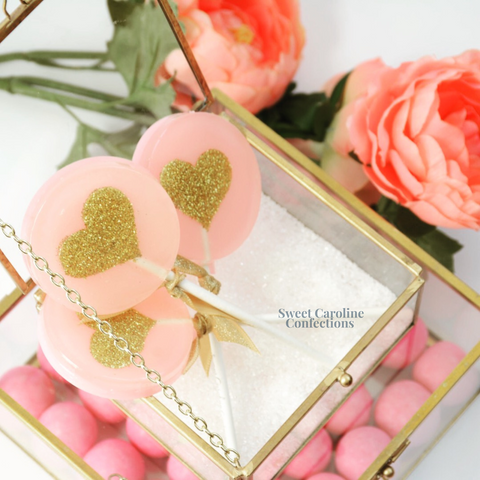 00316 LIGHT PINK CANDY WITH GOLD HEART
