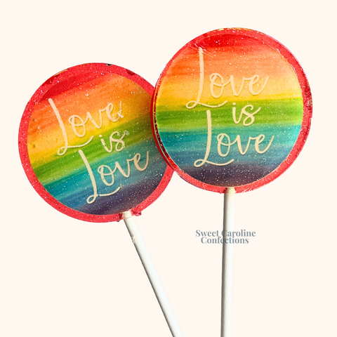 00550 LOVE IS LOVE - Sweet Caroline Confections | The Original Sparkle Lollipops