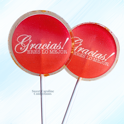 00580 GRACIAS - Sweet Caroline Confections | The Original Sparkle Lollipops