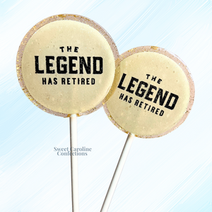 00571 THE LEGEND HAS RETIRED - Sweet Caroline Confections | The Original Sparkle Lollipops