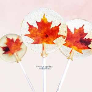 00437 FALL LEAF - Sweet Caroline Confections | The Original Sparkle Lollipops