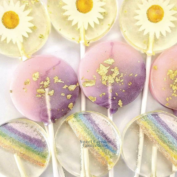00302 PINK AND PURPLE WATERCOLOR - Sweet Caroline Confections | The Original Sparkle Lollipops