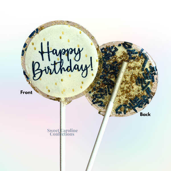 00516 happy birthday - Sweet Caroline Confections | The Original Sparkle Lollipops