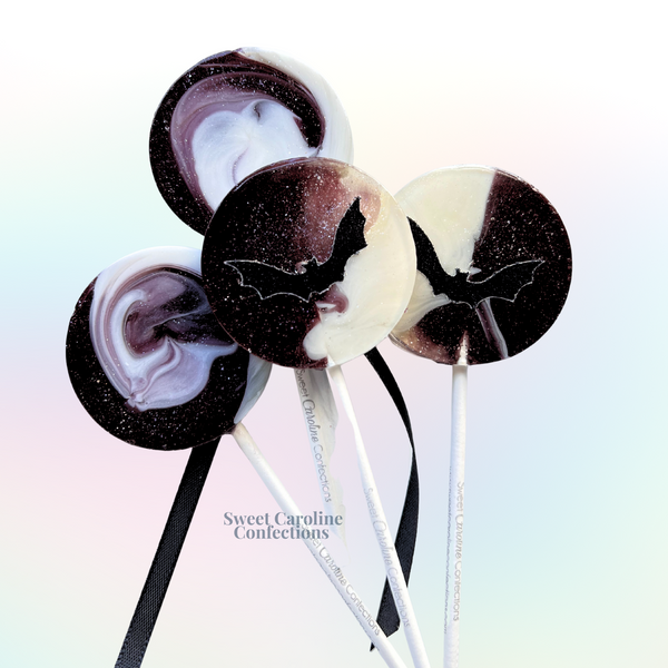 OO417 BOX WITH BAT LOLLIPOPS - Sweet Caroline Confections | The Original Sparkle Lollipops