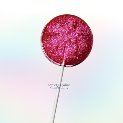 00328 BURGUNDY AND HOT PINK - Sweet Caroline Confections | The Original Sparkle Lollipops