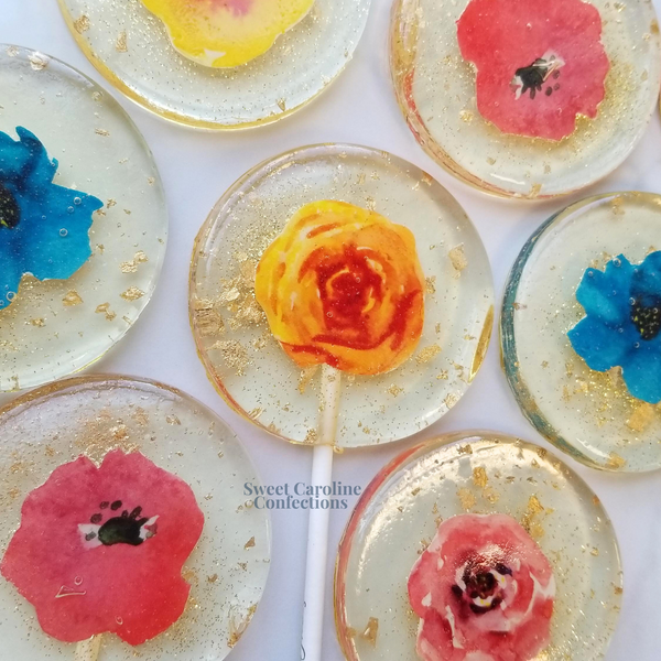 00485 MEXICAN FLOWERS - Sweet Caroline Confections | The Original Sparkle Lollipops