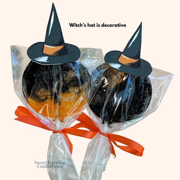 00416 WITCH WITH HAT - Sweet Caroline Confections | The Original Sparkle Lollipops