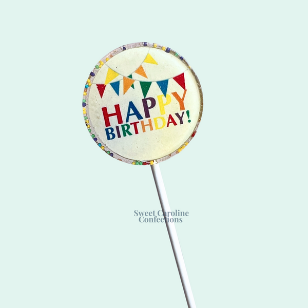 00519 HAPPY BIRTHDAY - Sweet Caroline Confections | The Original Sparkle Lollipops