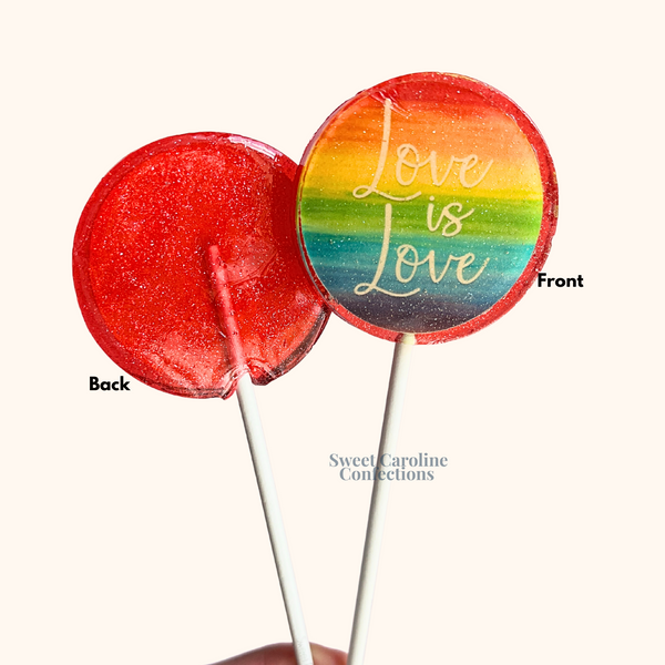00550 LOVE IS LOVE - Sweet Caroline Confections | The Original Sparkle Lollipops