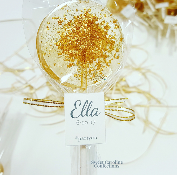 00353 GOLD - Sweet Caroline Confections | The Original Sparkle Lollipops