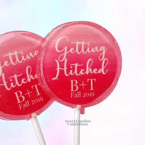 00398 GETTING HITCHED - Sweet Caroline Confections | The Original Sparkle Lollipops