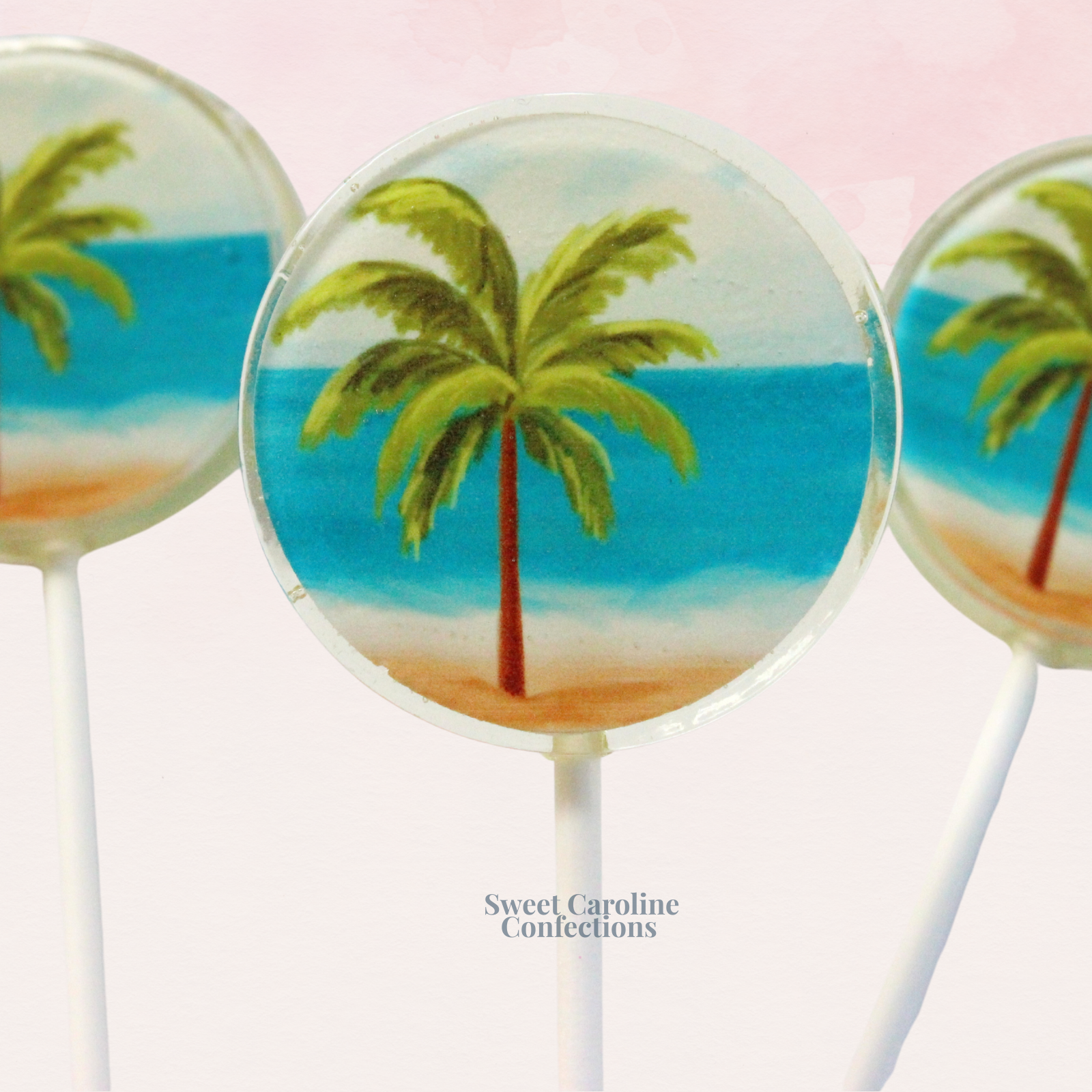 00541 PALM TREE - Sweet Caroline Confections | The Original Sparkle Lollipops