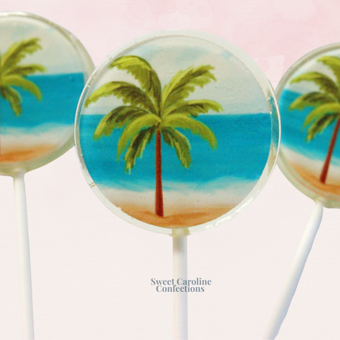 00541 PALM TREE - Sweet Caroline Confections | The Original Sparkle Lollipops