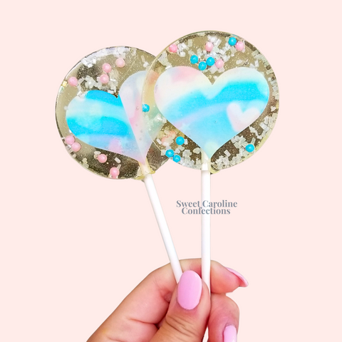 00333 RAINBOW HEART - Sweet Caroline Confections | The Original Sparkle Lollipops