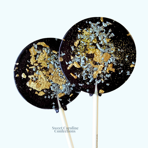 00327 Wedding Favors, Black Gold and Silver