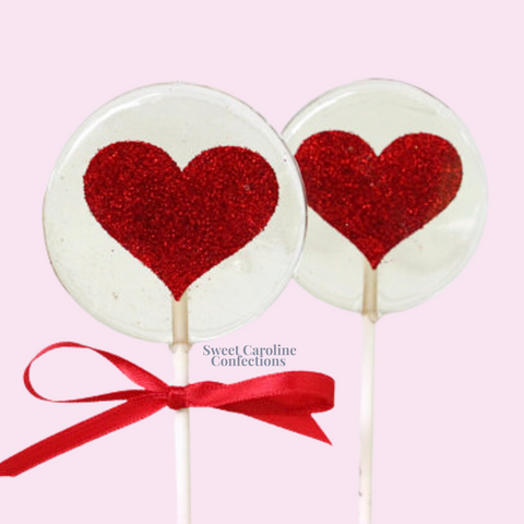 00352 RED HEART - Sweet Caroline Confections | The Original Sparkle Lollipops