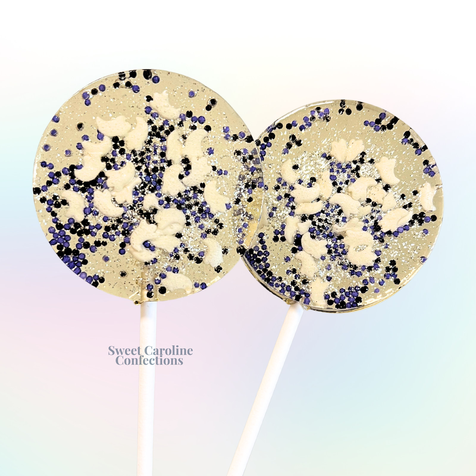 00424 MINI GHOSTS - Sweet Caroline Confections | The Original Sparkle Lollipops