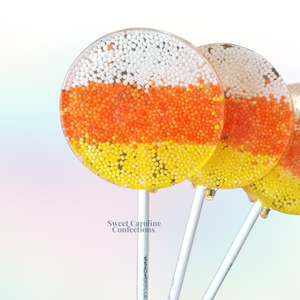 00414 CANDY CORN - Sweet Caroline Confections | The Original Sparkle Lollipops