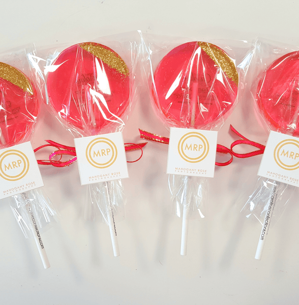 Cardstock Tag Logo Lollipops - Perfect for Corporate Marketing and Gifts - Set of 6