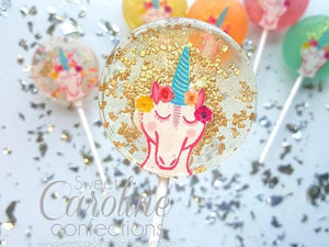 Unicorn Lollipops - Set of 6 - Sweet Caroline Confections | The Original Sparkle Lollipops