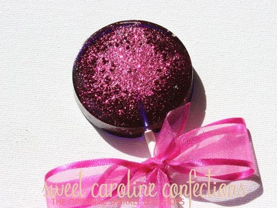 Black Cherry Sparkle Lollipops - Set of 6 - Sweet Caroline Confections | The Original Sparkle Lollipops