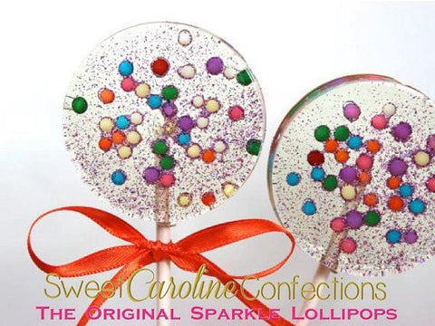 Multicolored Pearl Sparkle Lollipops - Set of 6 - Sweet Caroline Confections | The Original Sparkle Lollipops