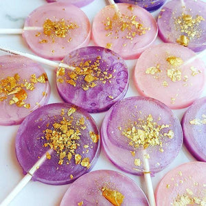 Watercolor Sparkle Lollipops - Set of 6 - Sweet Caroline Confections | The Original Sparkle Lollipops