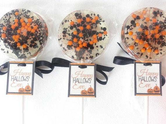 Halloween Sparkle Lollipops with Tags, Set of 6 - Sweet Caroline Confections | The Original Sparkle Lollipops