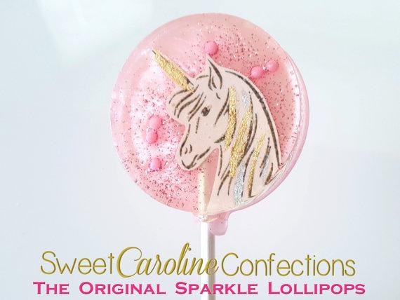 Light Pink Unicorn Sparkle Lollipops - Set of 6 - Sweet Caroline Confections | The Original Sparkle Lollipops