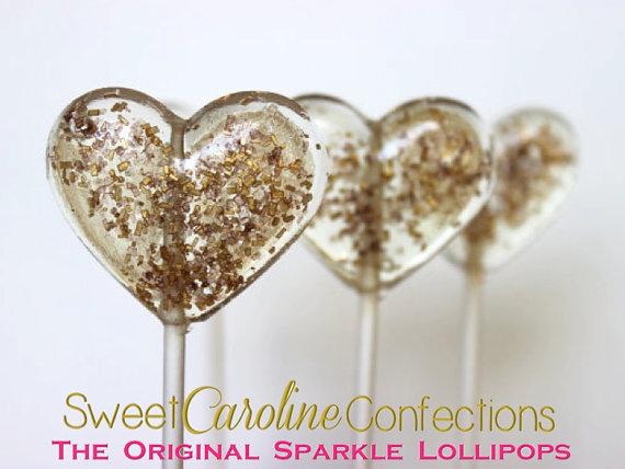 Brown and Gold Sparkle Lollipops - Set of 6 - Sweet Caroline Confections | The Original Sparkle Lollipops