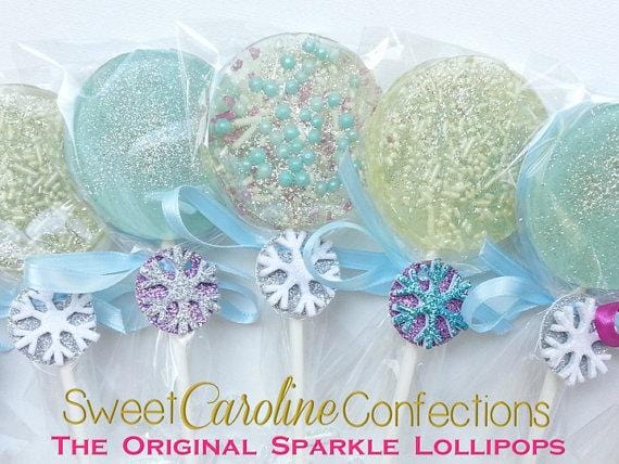 Frozen Themed Lollipops - Set of 6 - Sweet Caroline Confections | The Original Sparkle Lollipops