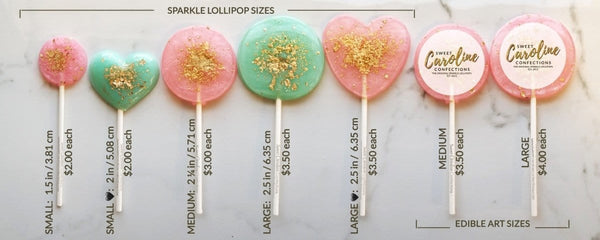 Aqua and Fuchsia Sparkle Lollipops - Set of 6 - Sweet Caroline Confections | The Original Sparkle Lollipops