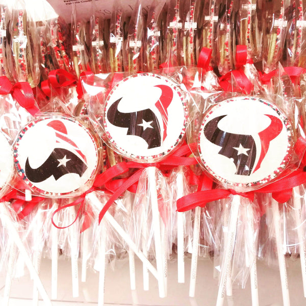 Logo Lollipops Perfect for Corporate Marketing and Gifts - Set of 6 - Sweet Caroline Confections | The Original Sparkle Lollipops