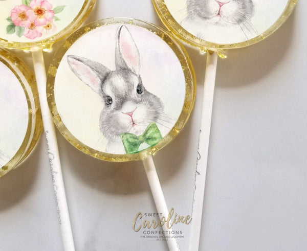 Easter Bunny Lollipops - Set of 6 - Sweet Caroline Confections | The Original Sparkle Lollipops