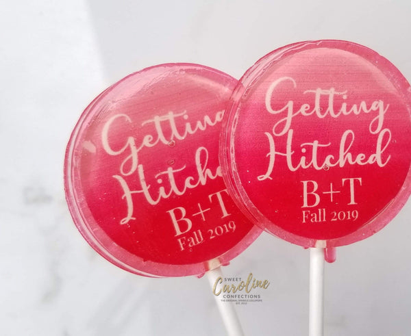 Pink Ombre Bachelorette Lollipops - Set of 6 - Sweet Caroline Confections | The Original Sparkle Lollipops