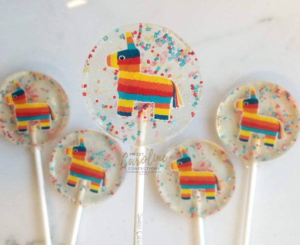 Cinco de Mayo Piñata Lollipops - Pina Colada Flavor - 6/Set