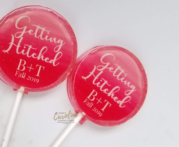 Pink Ombre Bachelorette Lollipops - Set of 6 - Sweet Caroline Confections | The Original Sparkle Lollipops