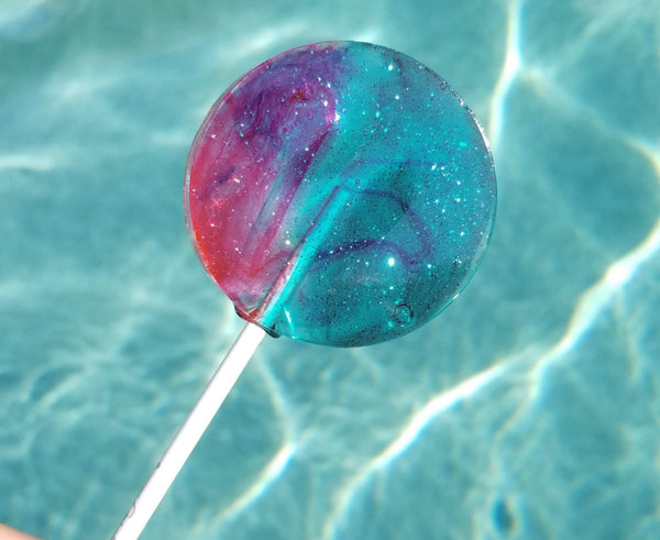 Miami Watercolor Sparkle Lollipops - Set of 6 - Sweet Caroline Confections | The Original Sparkle Lollipops