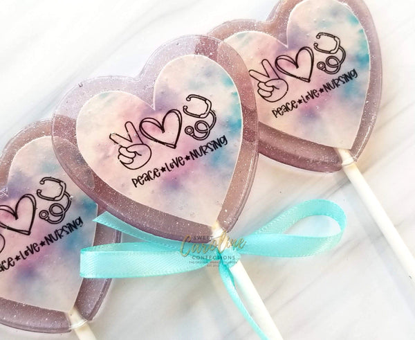 Nurse Appreciation Lollipops - Set of 6 - Sweet Caroline Confections | The Original Sparkle Lollipops