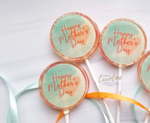 Mother's Day Watercolor Lollipops -Set of 6 - Sweet Caroline Confections | The Original Sparkle Lollipops